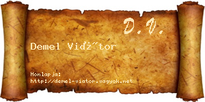 Demel Viátor névjegykártya